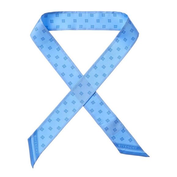 Givenchy Silk Scarf, Blue - Picture 1 of 2